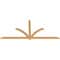 Ekena Millwork Redmond Smooth Timber Gable Bracket, Western Red Cedar, 96"W x 44"H x 1 1/2"D x 3 1/2"F, 11/12 Pitch GBW096X44X0204RED00SWR - alternate 2
